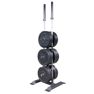 Body-Solid Olympic Plate Tree &amp; Bar Holder GWT56