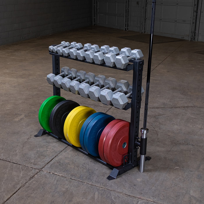 Rugged Combination Weight Plate Dumbbell Rack Y420