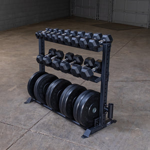 Rugged Combination Weight Plate Dumbbell Rack Y420