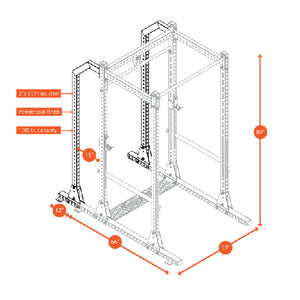 Rugged Power Rack Extension Y200