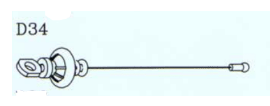 Cuerpo sólido EXM2750 - Cable n.° D34, 4735 mm